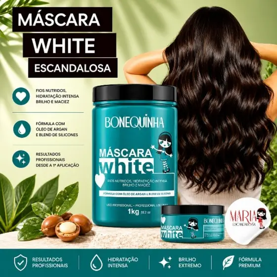 BBotox Argan Máscara white ,Bonequinha 250 gr