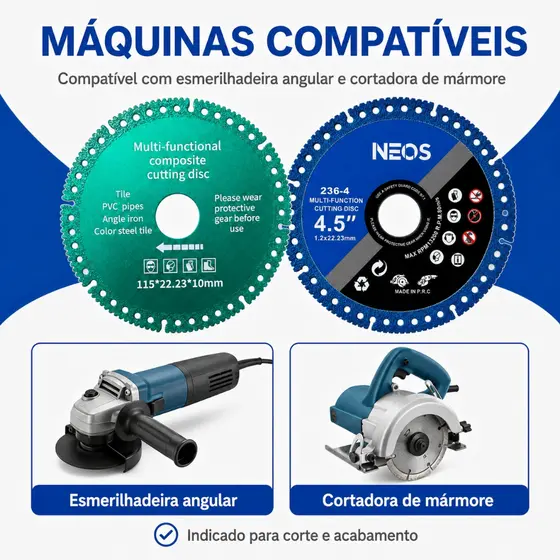 Conjunto Diamond saw blade Disco de Corte Diamond Cutting Disc Multifunctional Saw Blade For cerâmica PVC