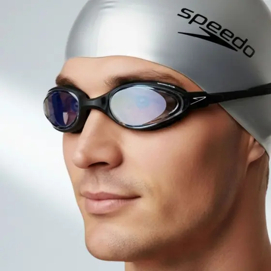 Óculos de natação Hydrovision Speedo Adulto Performance Águas Abertas Piscinas -  PRETO CRISTAL