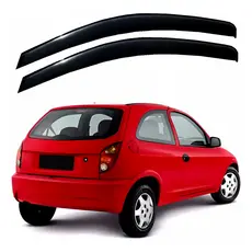 Kit Calha De Chuva Chevrolet Celta De 2000 Até 2016 -2 Porta Preto