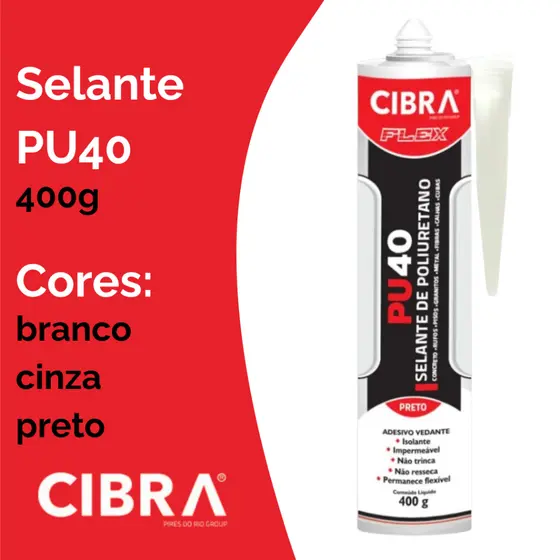 Selante de Poliuretano PU40 Cinza 400G CibraFlex