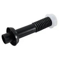 Conjunto de Ligação Ajustável Preto com Canopla de Parede e Espude 25cm Astra