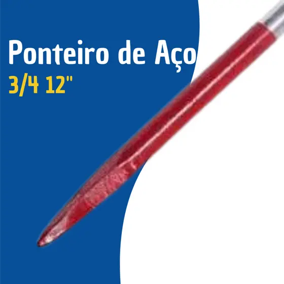 Ponteiro de Aço Cromado 3/4 12" Lord Ferramentas