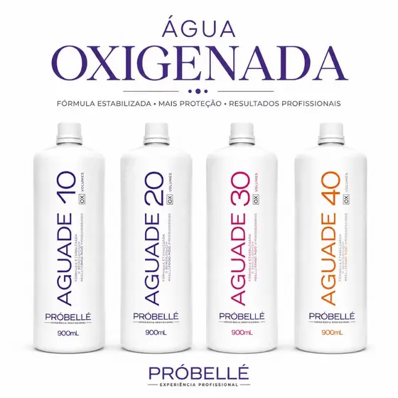 Agua Oxigenada Cremosa Probelle 900ml 10v 20  30v 40v volumes