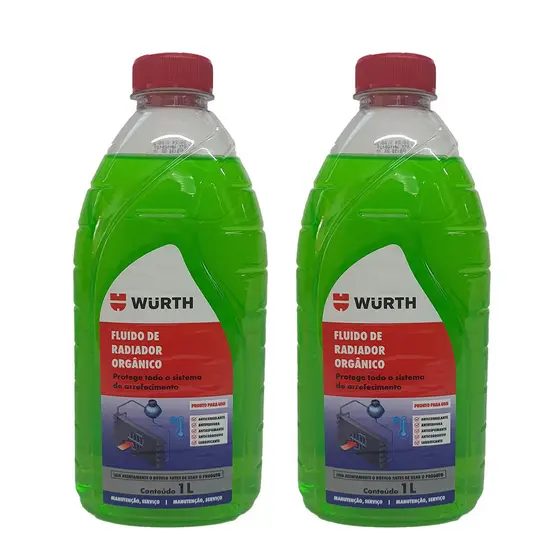 Aditivo para Radiador Orgânico Verde Pronto para Uso Kit com 2 unidades - Wurth