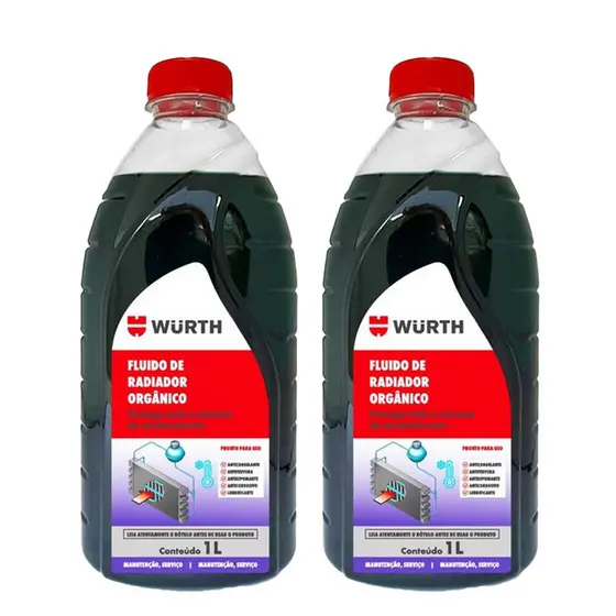 Aditivo para Radiador Orgânico Verde Pronto para Uso Kit com 2 unidades - Wurth