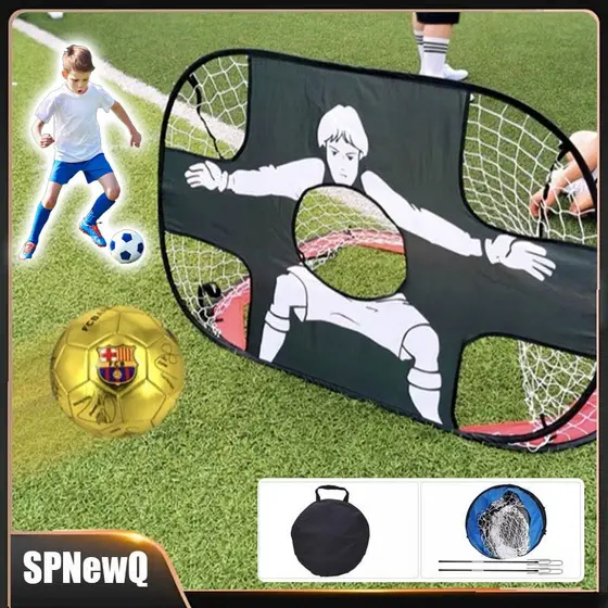 Rede De Futebol Gol Dobrável Duplo Para Infantil Portátil Jogo SPNewQ Pronta Entrega ALTA Qualidade