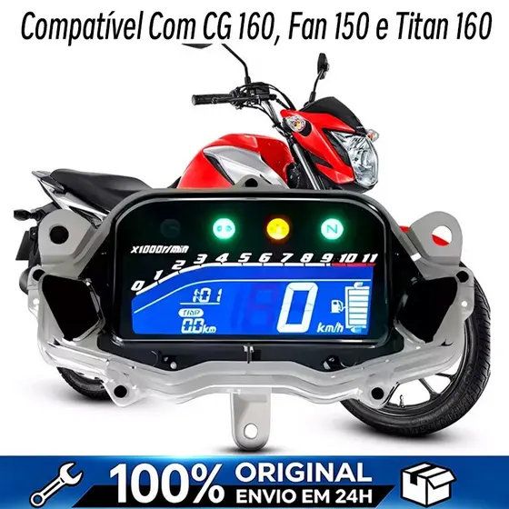 Painel Completo Moto Blackout Cg Fan Titan 160 2014 Á 2024