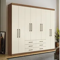 Guarda-Roupa Casal 8 Portas 6 Gavetas 238,80cm Master Santos Andirá