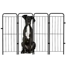 Cercado Pet Portátil Dobrável 4 Módulos 98cm Sem Portão Estilo Industrial