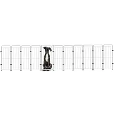 Cercado Pet Portátil Dobrável 10 Módulos 98cm Com Portão Estilo Industrial