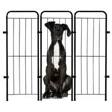 Cercado Pet Portátil Dobrável 3 Módulos 98cm Sem Portão Estilo Industrial