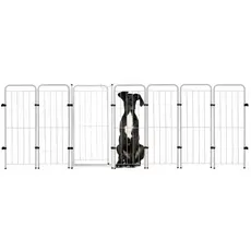 Cercado Pet Portátil Dobrável 6 Módulos 98cm Com Portão Estilo Industrial