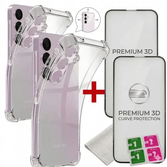 Capa Capinha Anti Shock + Película De Vidro 3D Samsung Galaxy A14 A24 A34 A35 A54 (Vários Modelos)
