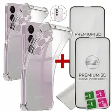 Capa Capinha Anti Shock + Película De Vidro 3D Samsung Galaxy A14 A24 A34 A35 A54 (Vários Modelos)