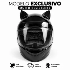 Orelha Orelhinha Gato Gatinho Para Fixar Capacete Moto Bike