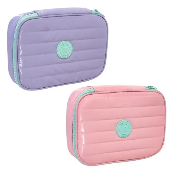 Estojo Box Organizador Puffer c/ Compartimentos - Polibras