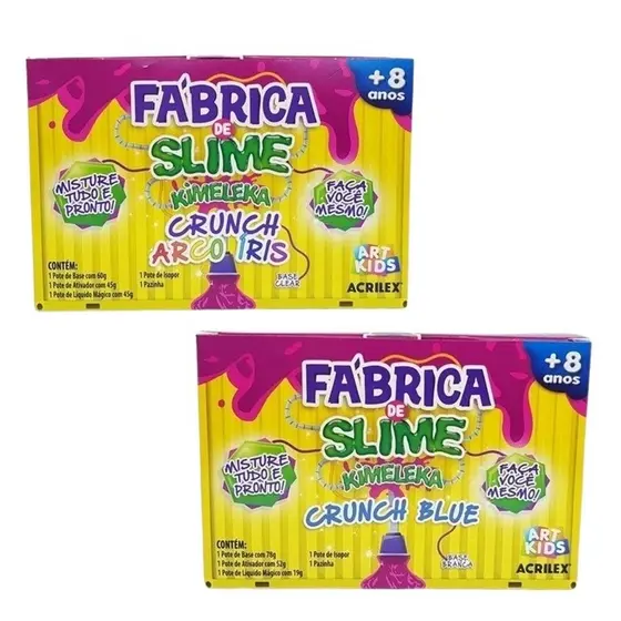 Fábrica de Slime Kimeleka Crunch Arco-Íris/Blue - Acrilex
