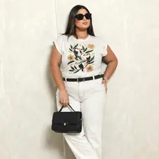 Blusa Manga Japonesa Estampa T-Shirt Feminina Camiseta 100% Algodão Estilo Confortável e Moderno
