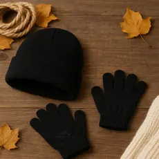 Kit Inverno Infantil Escolar Touca Luva Confortável Térmico