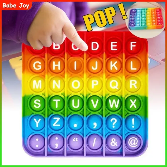 Pop It Fidget Toys Brinquedo Anti Stress Brinquedo Sensorial Colorido Estalo Crianças Contando Jogos