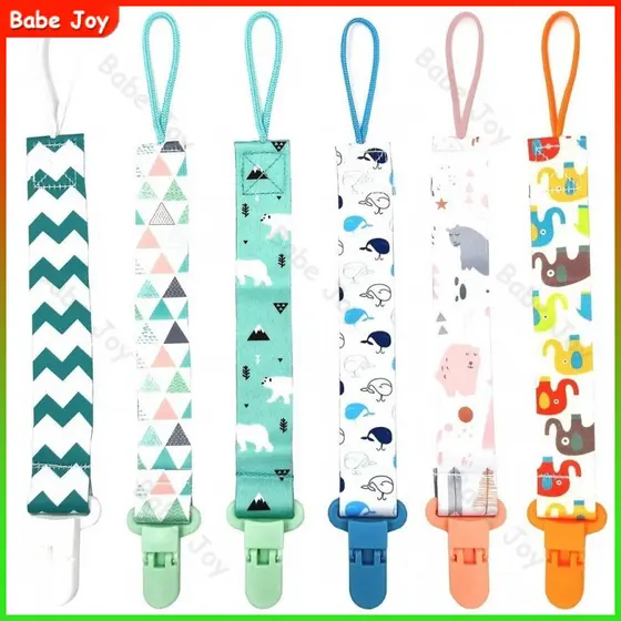 Kit 4/6 Unidades Prendedor de Chupeta Com Porta-Corrente Bebê anti-Queda Para Cordão De Brinquedo