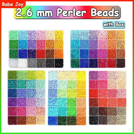 24 cores 2.6mm Perler Hama Beads DIY quebra cabeça Presentes para crianças mini contas com caixa