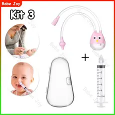 Kit 3 (1 Seringa E 1 Aspirador Lavagem E Limpeza Nasal) Bebês com Estojo