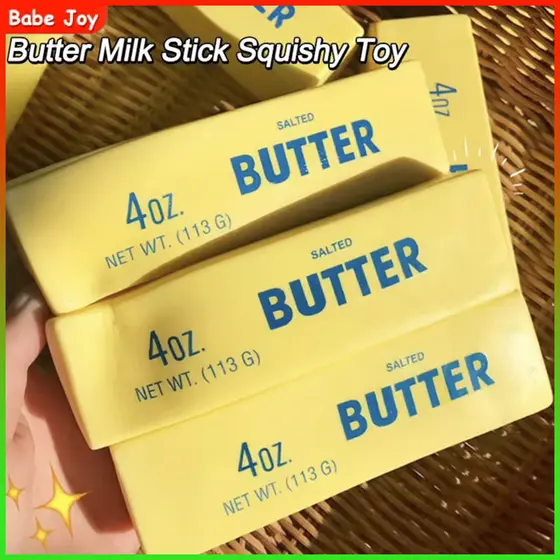 BUTTER Squishy Manteiga Brinquedo Anti Stress Para Mãos Super Macio Satisfatório Slow Rising