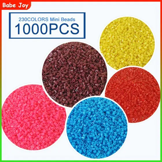 2.6mm Perler Hama Beads 1000 pcs Brinquedos educativos para crianças Mini contas DIY quebra cabeça