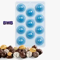 Forma Trufa 3 Partes com Silicone – Bombom Gourmet 20g 30g 45g 60g | Acabamento Profissional | Desmolde Fácil - BWB