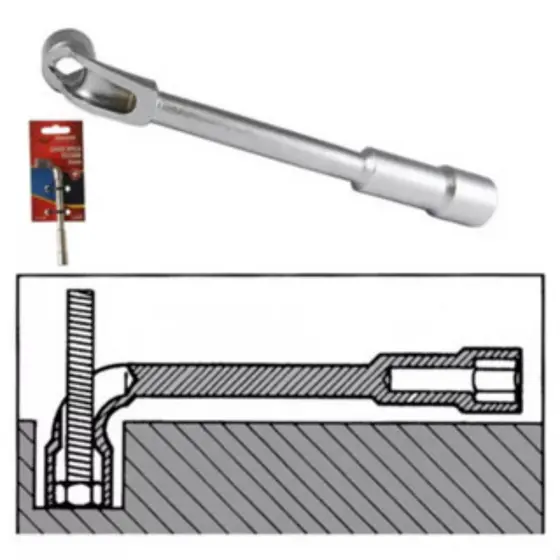Chave Biela Curta Vazada Profissional Sextavada 18mm Corneta