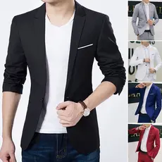 2023 Novo Estilo Masculino de Alta Qualidade Novo Casual Slim Fit Formal Terno de Um Botão Blazer Jaqueta com Distintivo