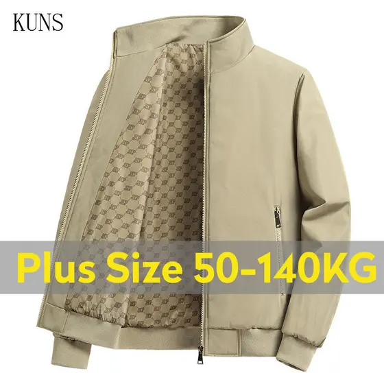 Jaqueta Formal Casual Masculina em Tamanhos Grandes 50-140KG, Cor Sólida, OMYX