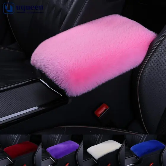 Capa de Console de Carro Universal em Pelúcia Macia UQUEEN, Almofada de Apoio de Braço para Mulheres, Acessórios de Inte