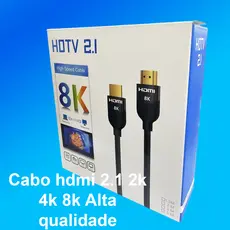 Cabo HDMI 2.1 8K Ultra HD 60Hz 4K 120Hz 2K Full HD ARC HDR Alta Velocidade