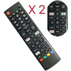 kit 2 Controle Remoto Compativel Tv L  Smart Netflix Movies Amazonas - Substituto Compatível