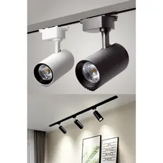 Luminária de Trilho Spot 10W em Preto ou Branco 6500K ou 3500K
