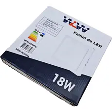 Painel plafon led 18w sobrepor quadrado 20x20 cm Bivolt Branco Frio