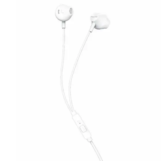 Fone de Ouvido Philips TAUE101WT Com Microfone Intra-Auricular Com Fio - Branco.