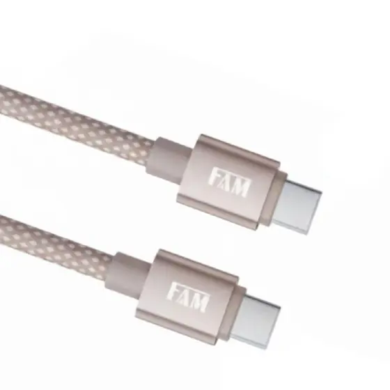 Cabo De Carregamento E Transferência De Dados USB Tipo C E USB Tipo C FAM FCA2202 1.2MRose.