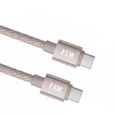 Cabo De Carregamento E Transferência De Dados USB Tipo C E USB Tipo C FAM FCA2202 1.2MRose.