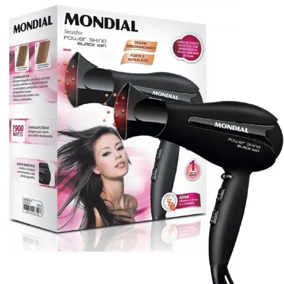 Produto De Vitrine Secador Mondial Shine SC-13 Preto 220V