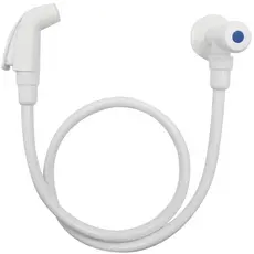 Kit Ducha Higiênica Abs Completa C/ Registro/Mangueira 1/4 Volta Chuveirinho Privada - Branca