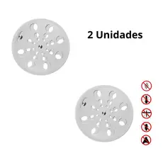 KIT 2 Tampa Ralo Grelha Inox Redondo 10x10 Abre e Fecha Rotativo