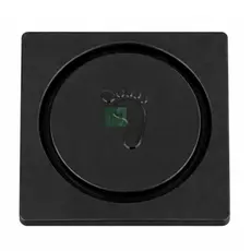 Ralo Click Inteligente 10x10 Cm Quadrado ABS PRETO - Veda Cheiro Banheiro Casa Cozinha