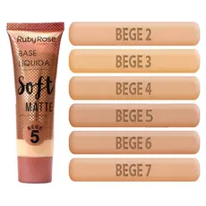 Base Liquida Facial Solft Matte bege Ruby Rose