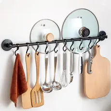 Gancho de Cozinha Forte, Varinha Rotativa para Pendurar, Colher de Viscose, Concha Sem Perfuração EVCM
