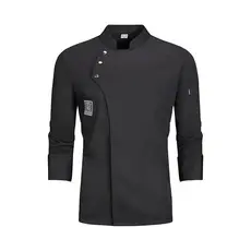 Uniforme de Chef de Cozinha de Serviço de Alimentos Pizzaiolo Jaquetas de Restaurante Padaria Café Garçom Garçonete KDTI