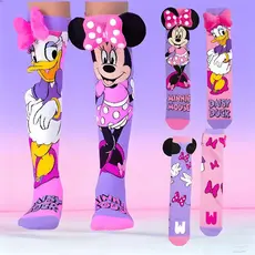 Meias Animadas do Mickey para Crianças [Alta Qualidade] Meia de Cano Alto com Estampa de Desenho Animado MKZG